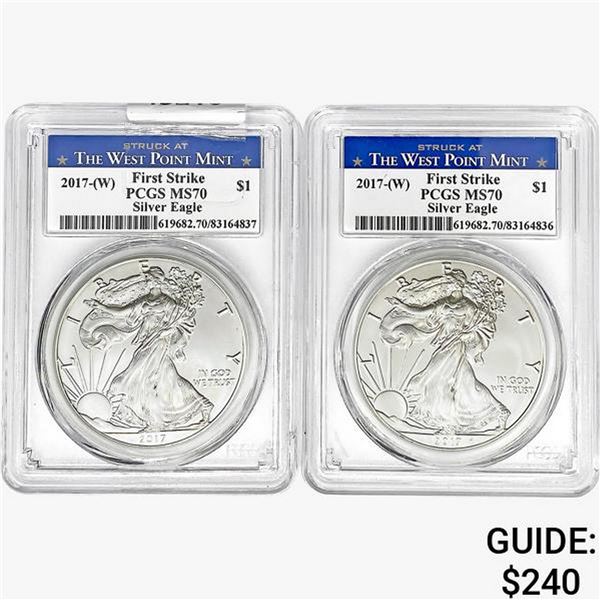 [2] 2017-W Silver Eagle PCGS MS70