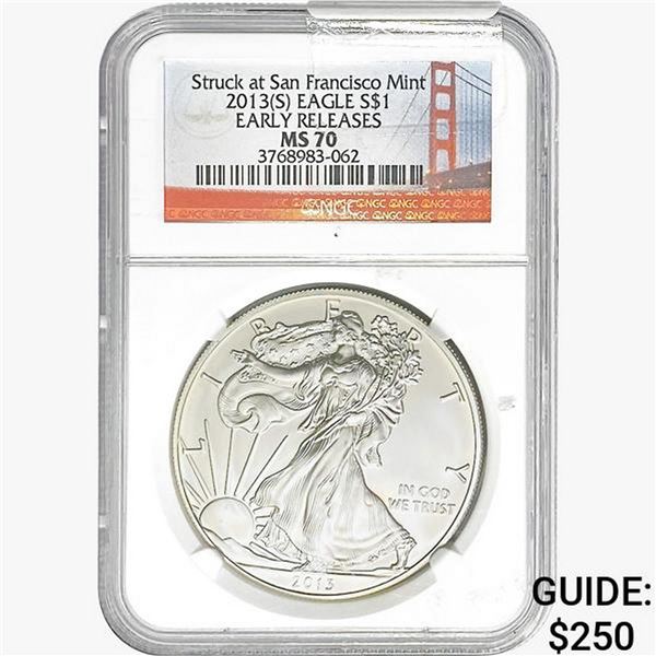 2013-S Silver Eagle NGC MS70