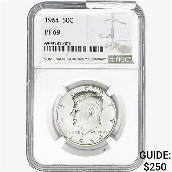 1964 Kennedy Half Dollar NGC PF69