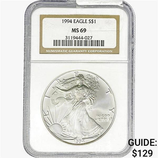 1994 Silver Eagle NGC MS69