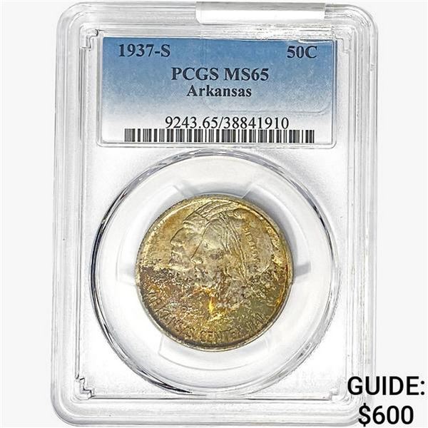 1937-S Arkansas Half Dollar PCGS MS65