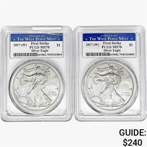 [2] 2017-W Silver Eagle PCGS MS70