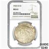 Image 1 : 1923-D Silver Peace Dollar NGC MS61