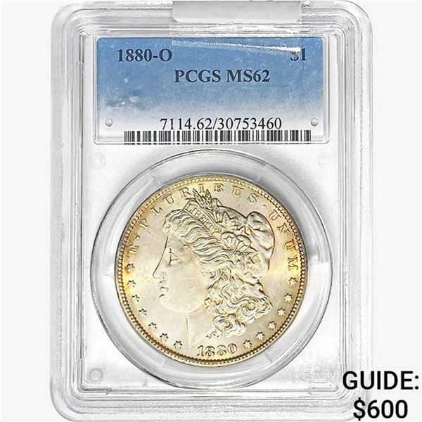 1880-O Morgan Silver Dollar PCGS MS62