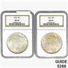 Image 1 : [2] 1922 Silver Peace Dollar NGC MS64