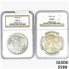 Image 1 : [2] 1922 Silver Peace Dollar NGC MS64