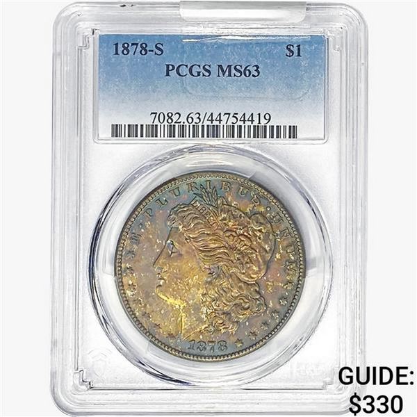 1878-S Morgan Silver Dollar PCGS MS63