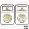 Image 1 : [2] 1923 Silver Peace Dollar NGC MS64