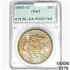 Image 1 : 1882-O Morgan Silver Dollar PCGS MS63
