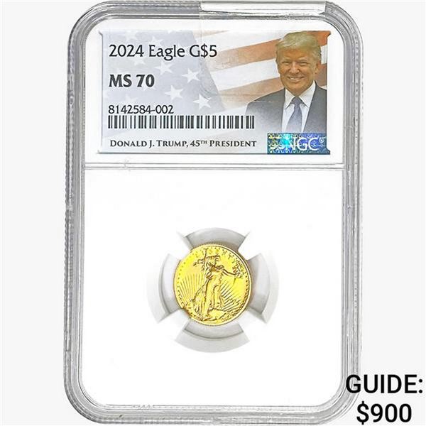 2024 0.10oz Gold $5 AGE NGC MS70