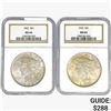 Image 1 : [2] 1922 Silver Peace Dollar NGC MS64