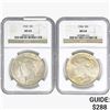 Image 1 : [2] 1923-1924 Silver Peace Dollar NGC MS64