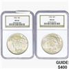Image 1 : [2] 1922-1923 Silver Peace Dollar NGC MS64