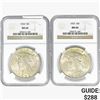 Image 1 : [2] 1923 Silver Peace Dollar NGC MS64