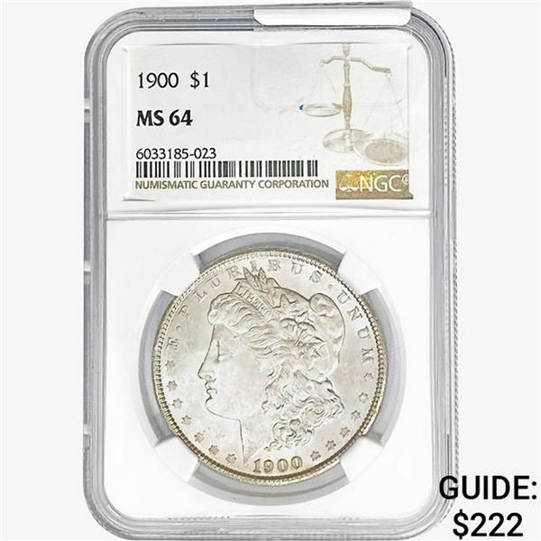 1900 Morgan Silver Dollar NGC MS64