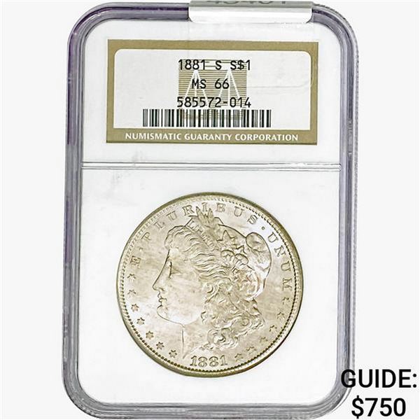 1881-S Morgan Silver Dollar NGC MS66