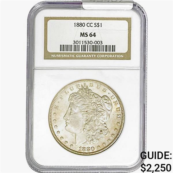 1880-CC Morgan Silver Dollar NGC MS64