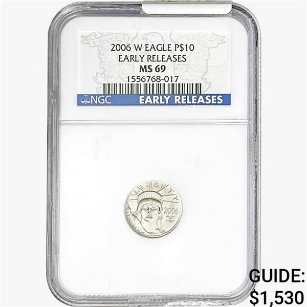 2006-W 1/10oz Platinum $10 Eagle NGC MS69