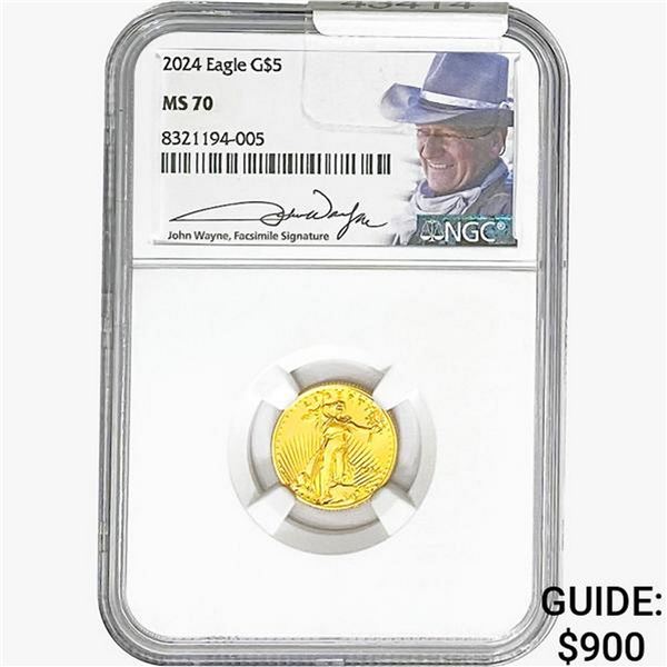 2024 1/10oz $5 AGE NGC MS70