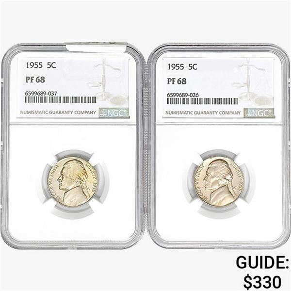 [2]1955 Jefferson Nickel NGC PF68