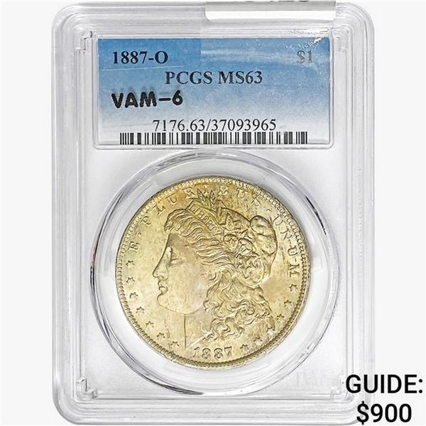 1887-O Morgan Silver Dollar PCGS MS63 VAM-6