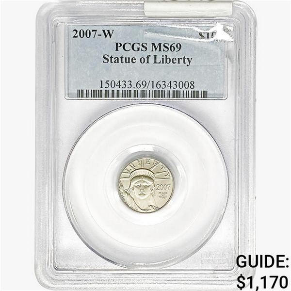 2007-W 1/10oz Platinum $10 Liberty PCGS MS69