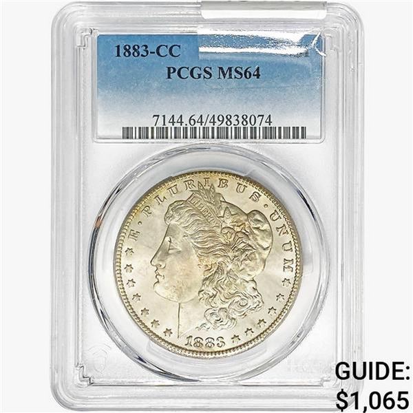 1883-CC Morgan Silver Dollar PCGS MS64