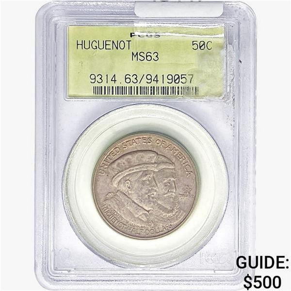 1924 Huguenot Half Dollar PCGS MS63
