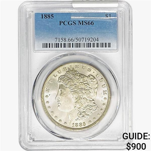 1885 Morgan Silver Dollar PCGS MS66