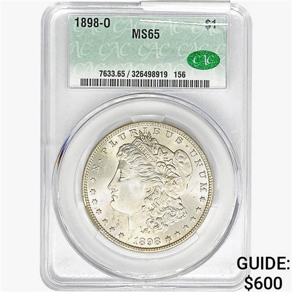 1898-O Morgan Silver Dollar CAC MS65