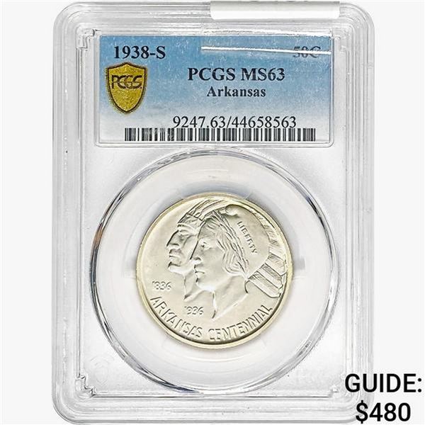 1938-S Arkansas Half Dollar PCGS MS63