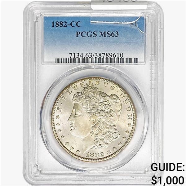 1882-CC Morgan Silver Dollar PCGS MS63