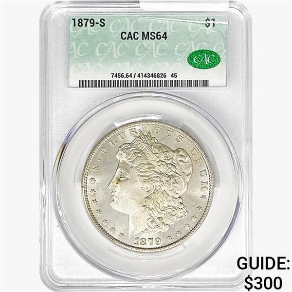 1879-S Morgan Silver Dollar CAC MS64
