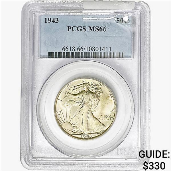 1943 Walking Liberty Half Dollar PCGS MS66