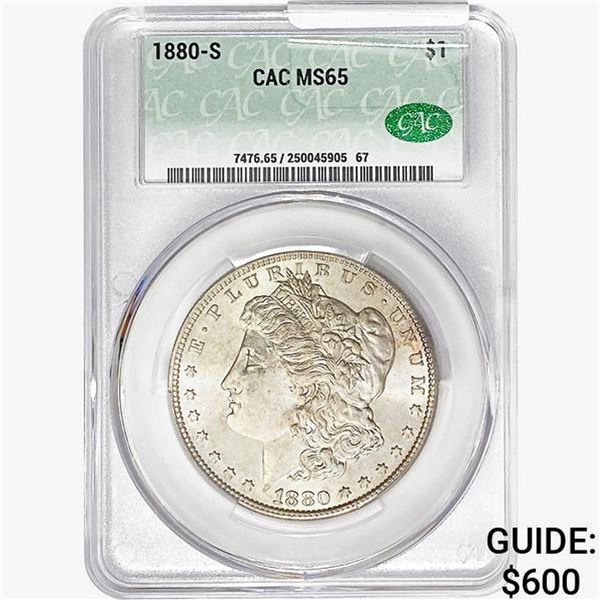 1880-S Morgan Silver Dollar CAC MS65