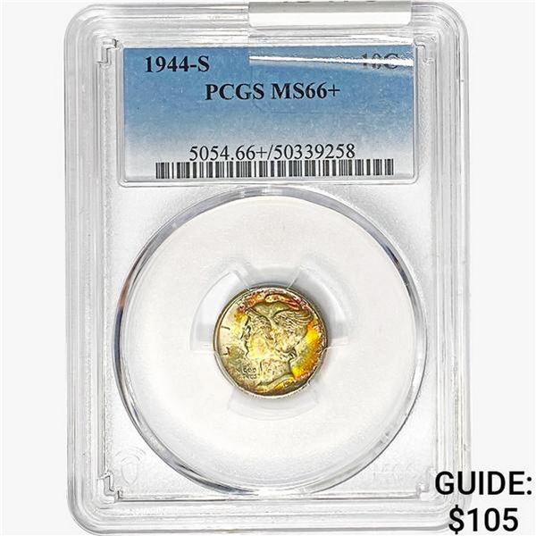 1944-S Mercury Silver Dime PCGS MS66+