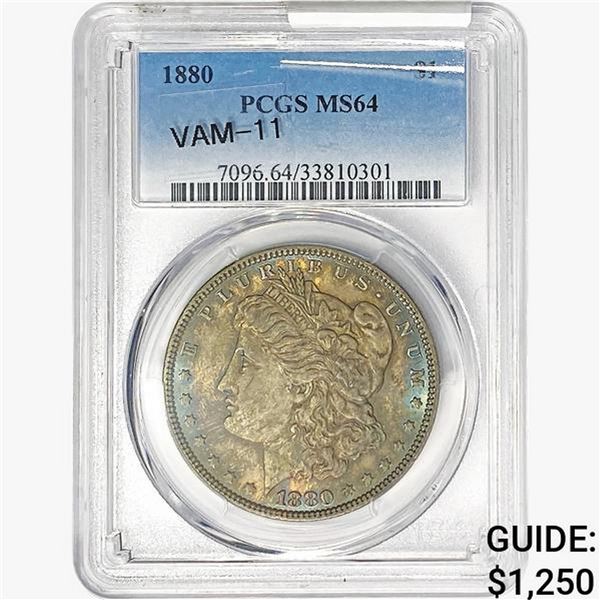 1880 Morgan Silver Dollar PCGS MS64 VAM-11