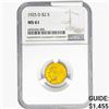 Image 1 : 1925-D $2.50 Gold Quarter Eagle NGC MS61