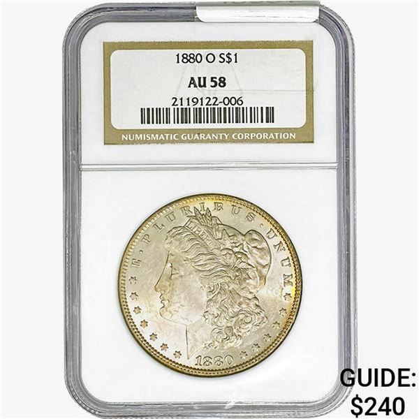 1880-O Morgan Silver Dollar NGC AU58