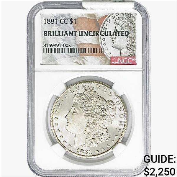 1881-CC Morgan Silver Dollar NGC BU