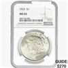 Image 1 : 1923 Silver Peace Dollar NGC MS65