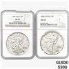 Image 1 : [2]1987-1988 Silver Eagle NGC MS69
