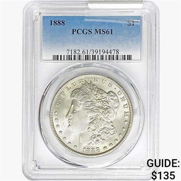 1888 Morgan Silver Dollar PCGS MS61