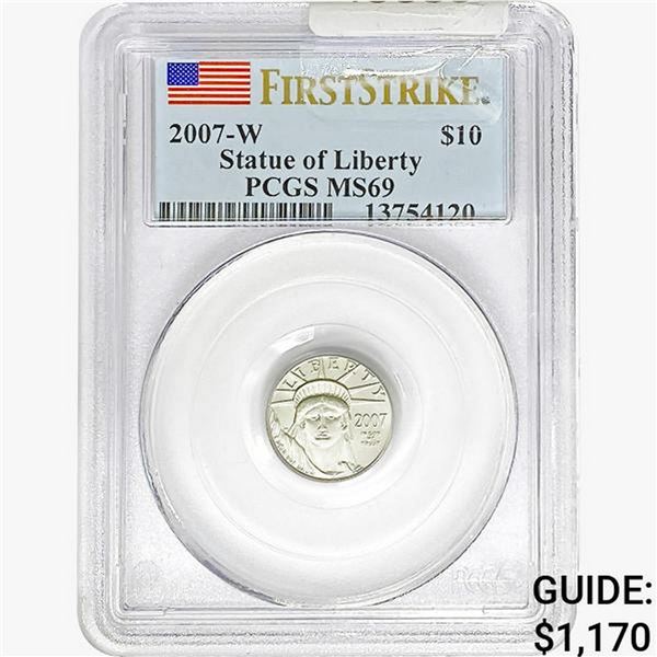 2007-W 1/10oz Platinum $10 Liberty PCGS MS69