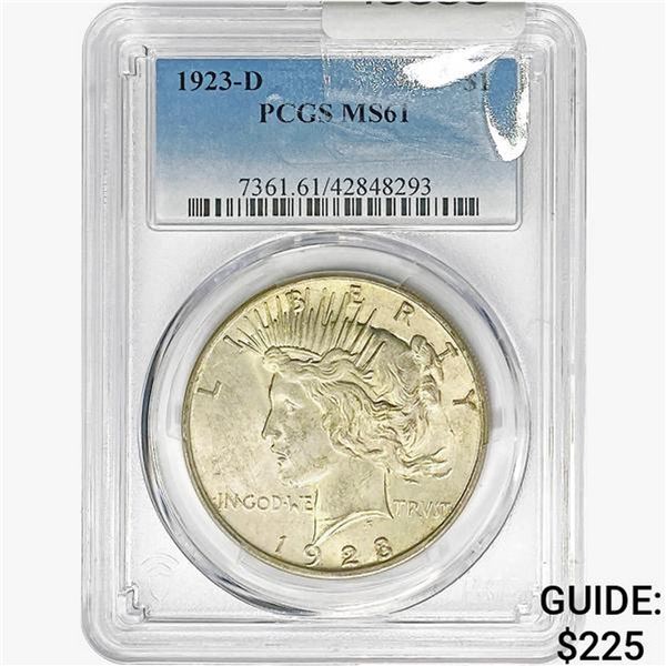 1923-D Silver Peace Dollar PCGS MS61