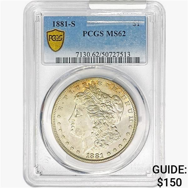 1881-S Morgan Silver Dollar PCGS MS62