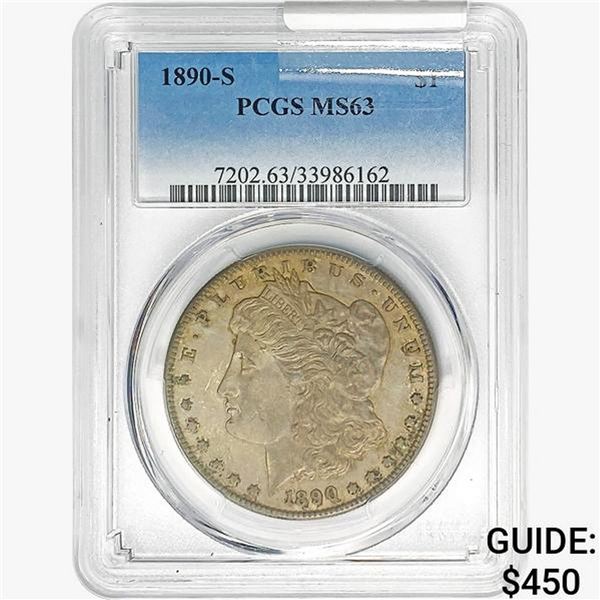 1890-S Morgan Silver Dollar PCGS MS63
