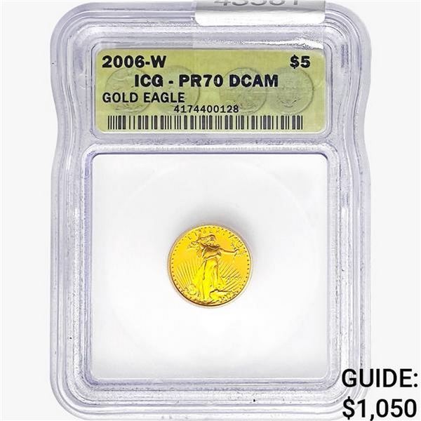 2006-W 1/10oz $5 AGE ICG PR70 DCAM