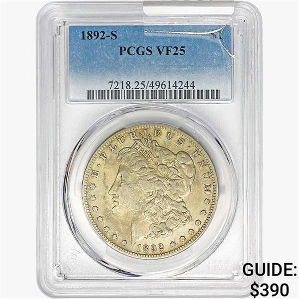 1892-S Morgan Silver Dollar PCGS VF25