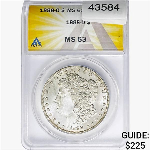 1888-O Morgan Silver Dollar ANACS MS63